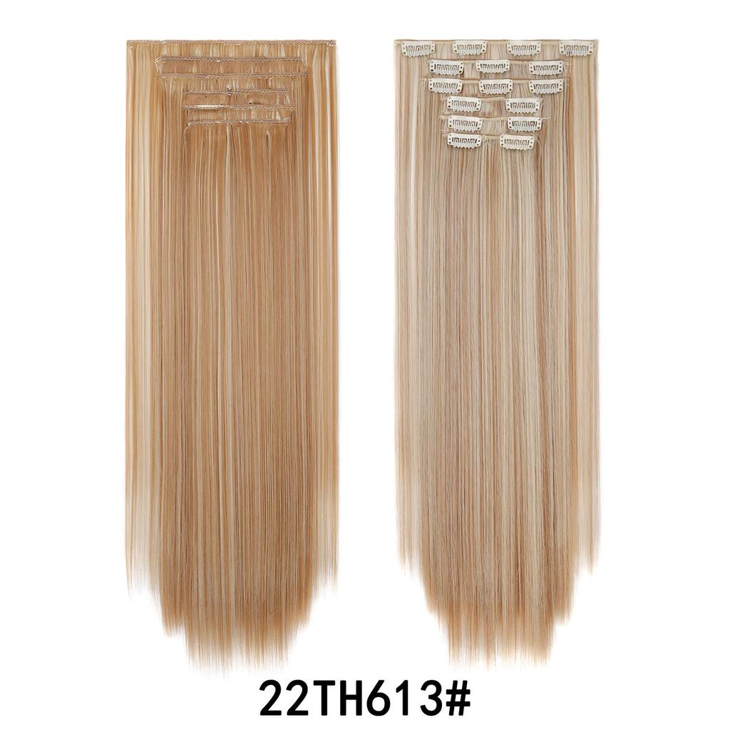 6Pcs/Set Clip-in Hair Extensions Long Straight Hair for Full Head Synthetic Hairpiec for Women Ladies