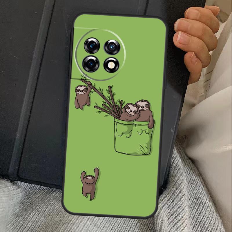 Funny Sloth Case For OnePlus 13R 12R 10R 13T 10T 8T 15 13 12 11 Nord CE 4 3 2 Lite N20 N30 Nord 5 Cover