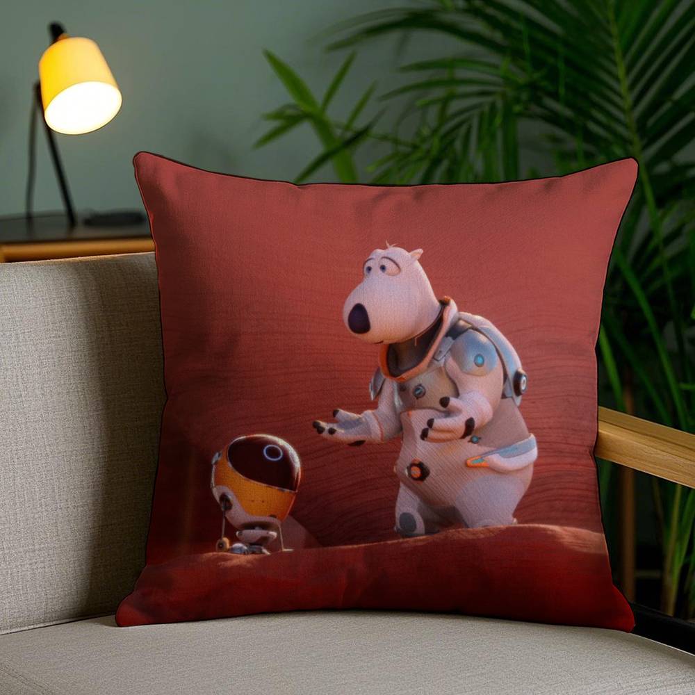 Cute B-Backkom Pillow Case Home Dorm Chair Back Short Plush Double-sided Printing Office Nap Time Cushion Cover