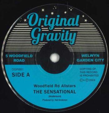 7inch Record WOODFIELD RD ALLSTARS - The Sensational / Farewell Chelsea  OGR881 Original Gravit 2024 UK Reggae, Ska & Dub