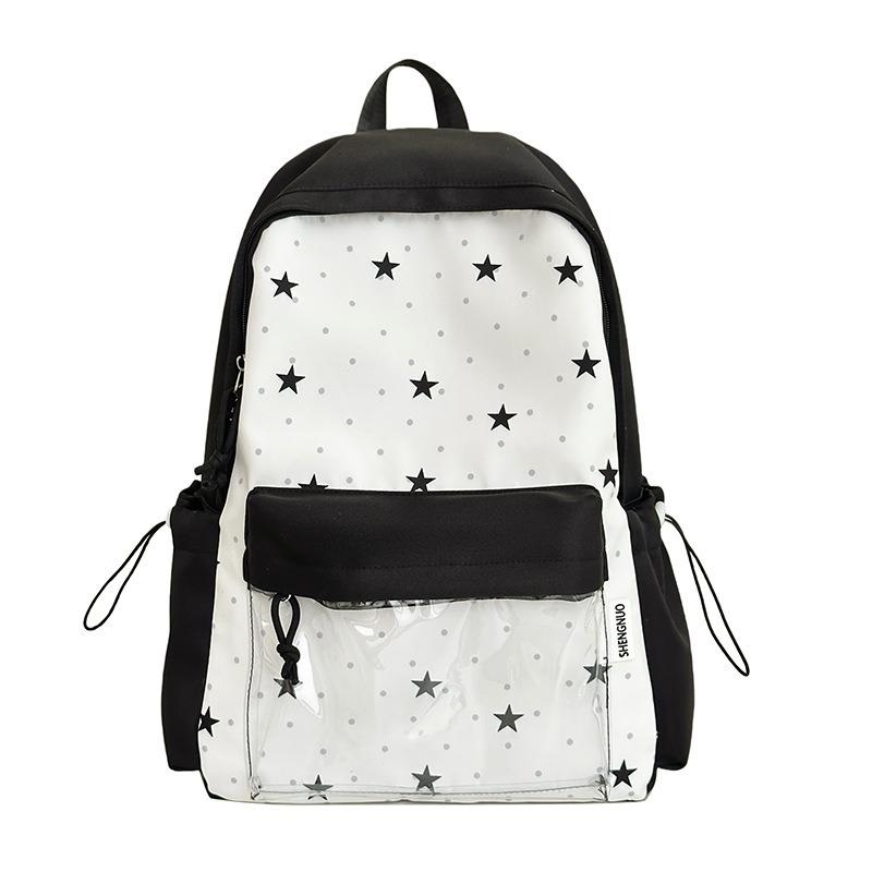 The New Schoolbag Is High-value, Fresh, Sweet and Cute, and the Star Backpack Is Lightweight for Junior High School Students. Spring Outing Backpack.