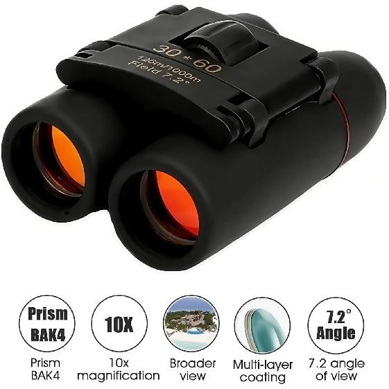 30x60 Compact Binoculars for Adults and Kids - Small Travel Mini Pocket Binoculars for Concert, Opera, Sports, Outdoors, Hiking