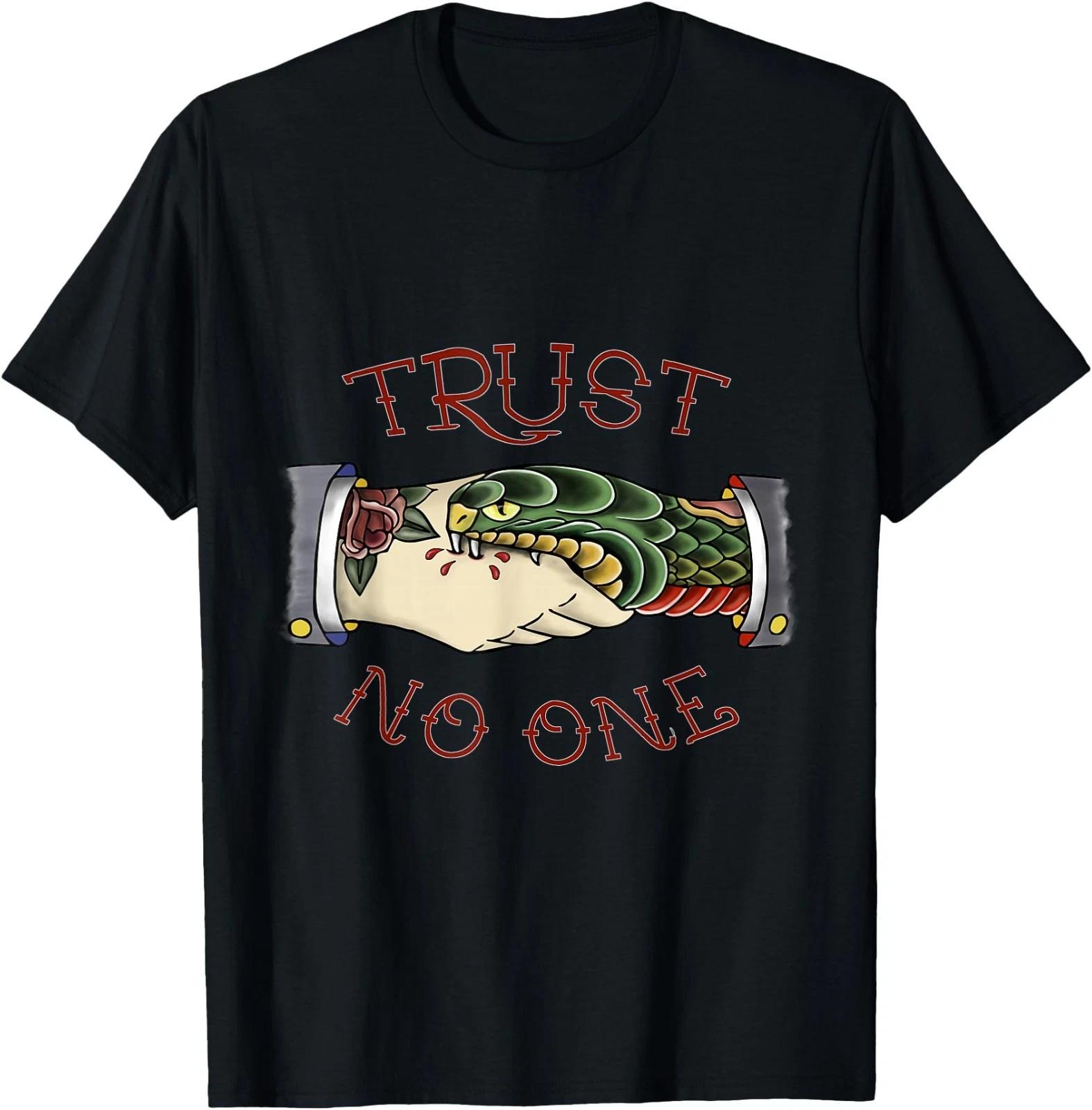 Trust No One - American Traditional Tattoo T-Shirt 4XL