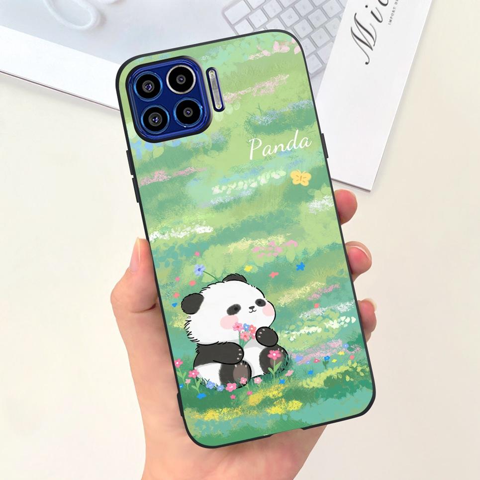 For Motorola One Vision One Macro Case Cute Fashion Girly Cartoon Painting Funda Etui For Motorola One 5G Soft TPU Silicone Case