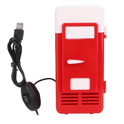 Mini USB Office Mini Heating And Cooling Dual Use Portable Refrigerator Drink Cooler(Red)