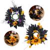 Colorful Flower Candle Wreaths Pack of 5 Tealight Candle Holders Rings for Halloween Parties Table Centerpieces Decors