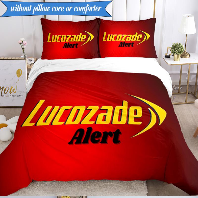 3PCS Lucozade Bedding Set Duvet Cover Closure Includes 1 Duvet Cover & 2 Pillowcases for All Seasons Bedroom Decor Christmas Fan gifts