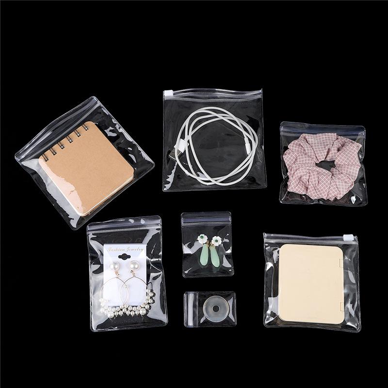 PVC Self-Sealing Jewelry Bag with Zipper & Hanging Hole