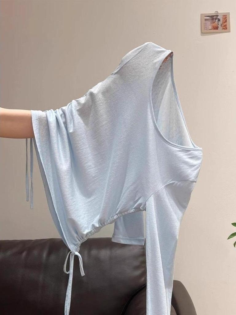 Eleganter durchsichtiger geraffter Cardigan: Stilvolles, leichtes Langarmshirt für den Herbst