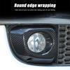 For Fiat 500 2011-2015 Real Carbon Fiber Car Front Bumper Fog Lamp Frame Cover Trim Stickers Car Exterior Accessories