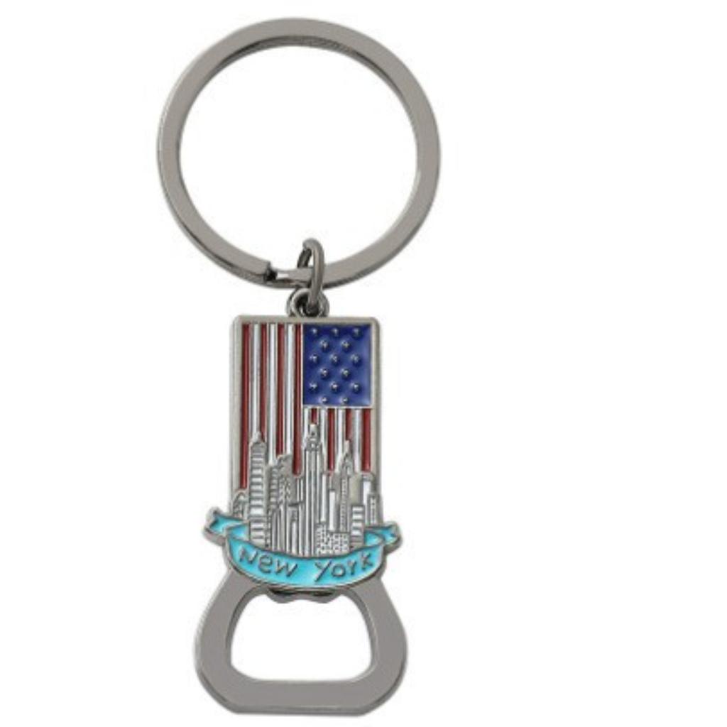 Independence Day-Themed Keychain: Flag, Cross, And Heart-Shaped Bottle Opener Alloy Pendant Charm