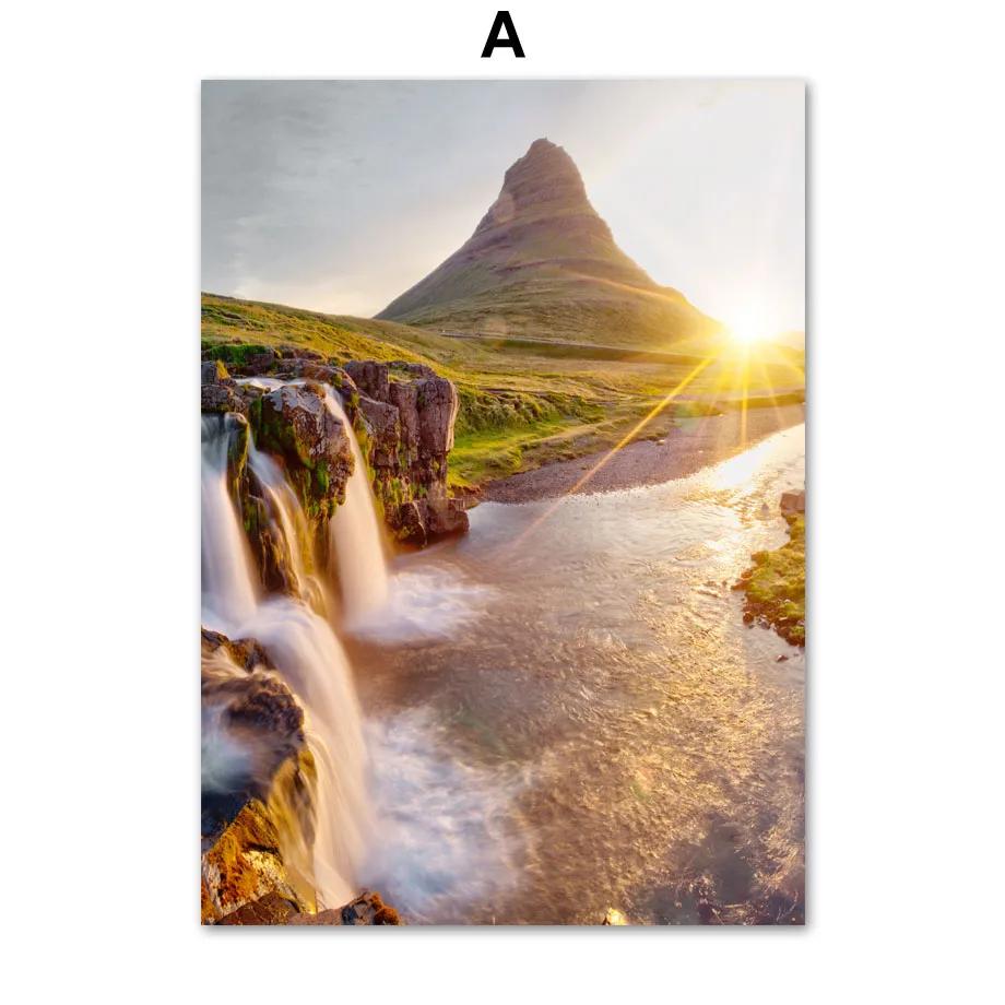 

Beach Reunion Island Sunset Landscape Wall Art Canvas Painting Natural Poster And Prints Wall Picture For Living Room Home Decor 21cm×30cm NoFrame