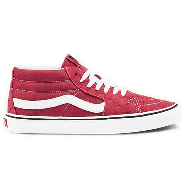 Vans Sk8 Mid Mid Top Skate Shoes Unisex Red VN0A3WM3WJ2
