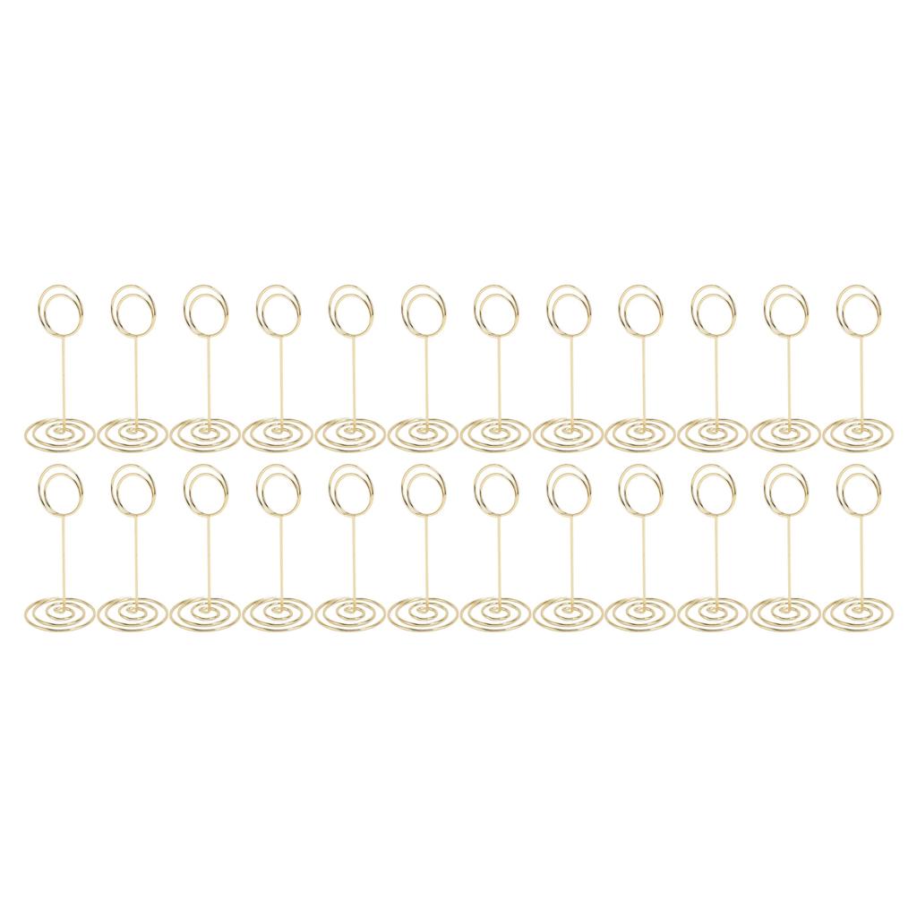 24PCS Table Number Holder 85mm Height Stainless Steel Multifunctional Wire Picture Holder