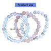 Set of 3 Healing Crystal Bead Bracelet Colorful Beaded Natural Stone Handchain Adjustable Wristchains Stylish Women Gift