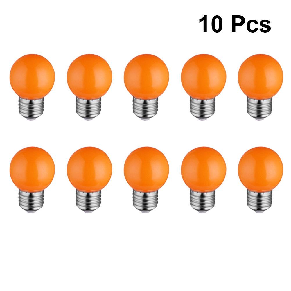 10pcs Led Bulbs Colorful Outdoor Waterproof E27 2W Pc Shell Bright Party Light For Garden Patio Yard Lawn Decoration Holiday