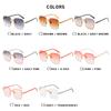 New Rimless Women Sunglasses Fashion Gradient Lenses Vintage Alloy Legs Classic Designer Shades UV400 Protection