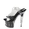 2025 New Night Show Crystal Waterproof Table Sandals Women's Non-slip High Heels Thin Heels Transparent Hate Sky High