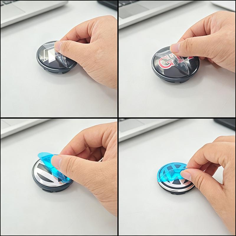 For VW 4pcs 55mm 65mm Car Styling Car Wheel Center Hub Cap Covers Badge For Volkswagen VW GTI Polo Golf 4 5 6 Touran CC Passat B5 B6 B7 ES1