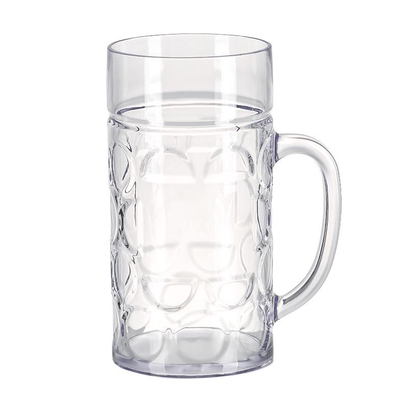 Octagonal Drop-Resistant Acrylic Beer Mug for Bar & KTV
