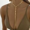 Retro Gold Color Snake Bone Chain Necklace for Women Elegant Layered Y shaped Entangle Tassel Necklace Friendship Jewelry Gift