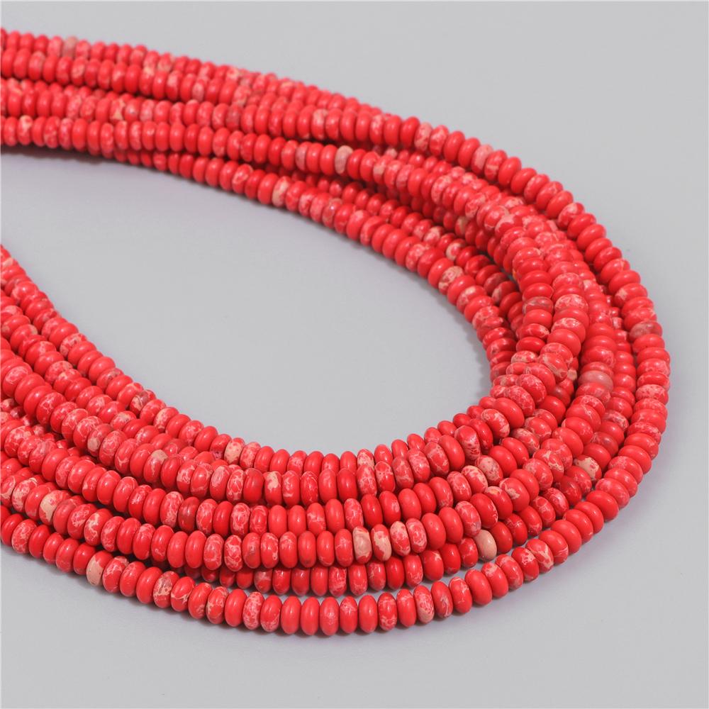 2X4MM Natural Abacus Stone Beads Blue Green Pink Flat Rondelle Beads for Jewelry Making Bracelets Necklace Accessories Wholesale