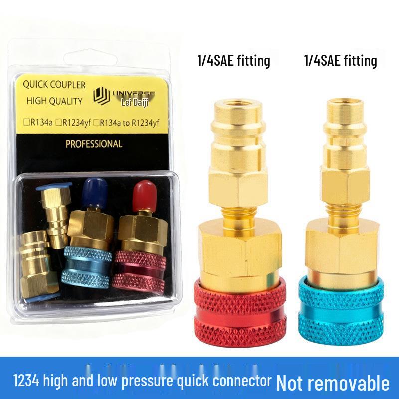 Adjustable R134a Refrigerant Quick Coupler for Car A/C - High/Low Pressure Charging Tool