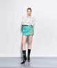 Kimjisu Check Paneled Mini Wrap Skirt _ Green
