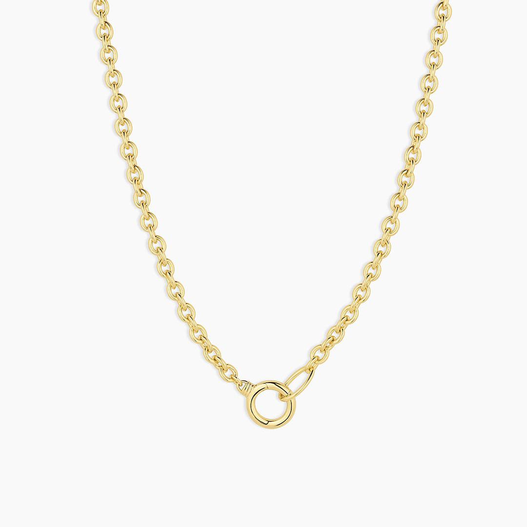 18k Gold-Plated Hip Hop European & American Titanium Steel Clavicle Necklace with Pendant