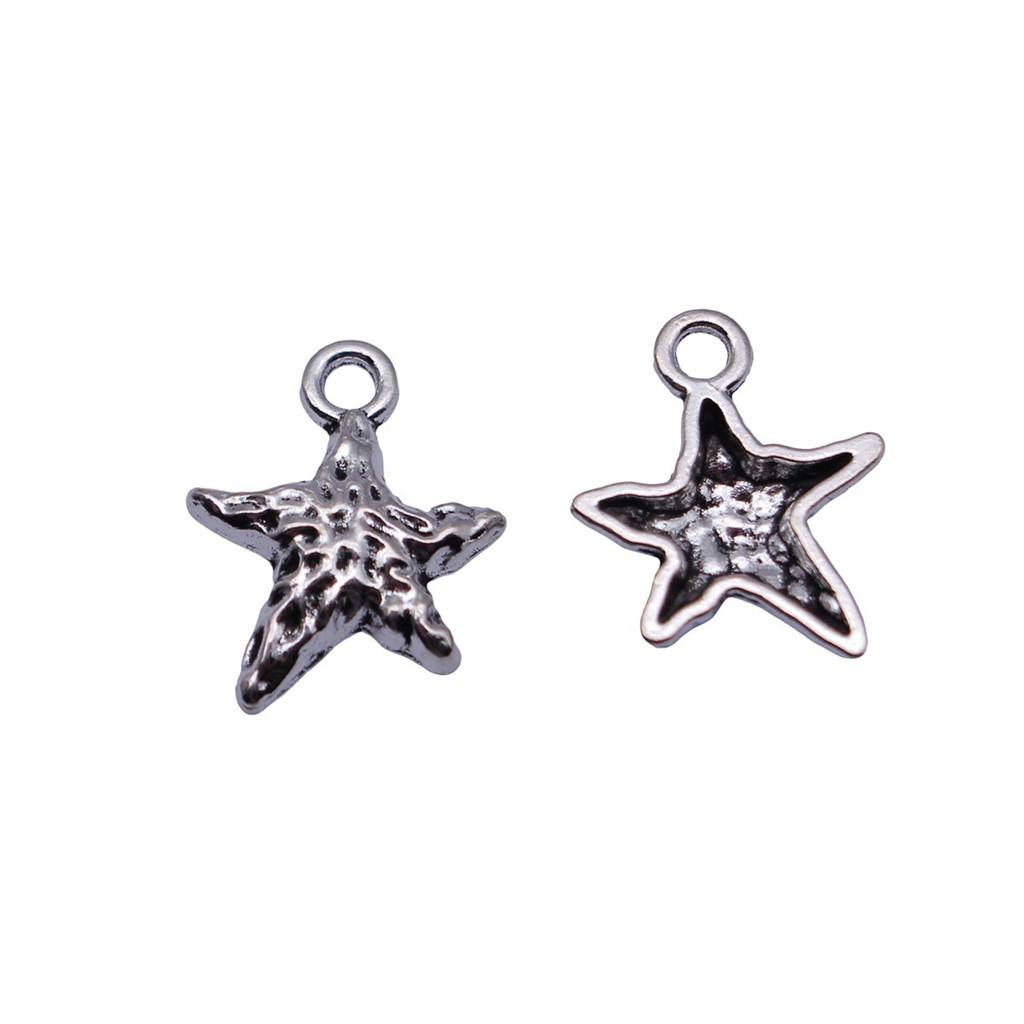 Starfish Charms Multi Color Metal Pendants For Beach Themed DIY Jewelry Accessories