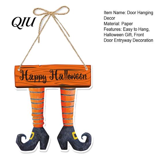 Halloween Festive Atmosphere Decor Pumpkin Door Hanging Decor, Spooky Wall Ornament for Party Decorative Pendant Scene, Front Entryway