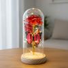 Butterfly Gold Foil Rose Immortal Flower Glass Cover Qixi Festival Valentine's Day Gift Creative Mother's Day Christmas Gift
