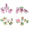 Wooden Miniature Dollhouse Simulation Furniture Set Kids Educational Toys