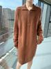 Women's French-Style Loose Mink Velvet Sweater Dress - Mid-Length, Thickened Cashmere Knit for Autumn/Winter