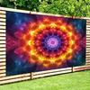 2D Plane Flame-shaped Flower Petal Decoration for a Mysterious Universe Theme Suitable for Indoor Parties Polyester Fiber