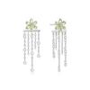 Ania Haie Silver Floral Tassel Drop Stud 925 Silver Earrings E073-05H