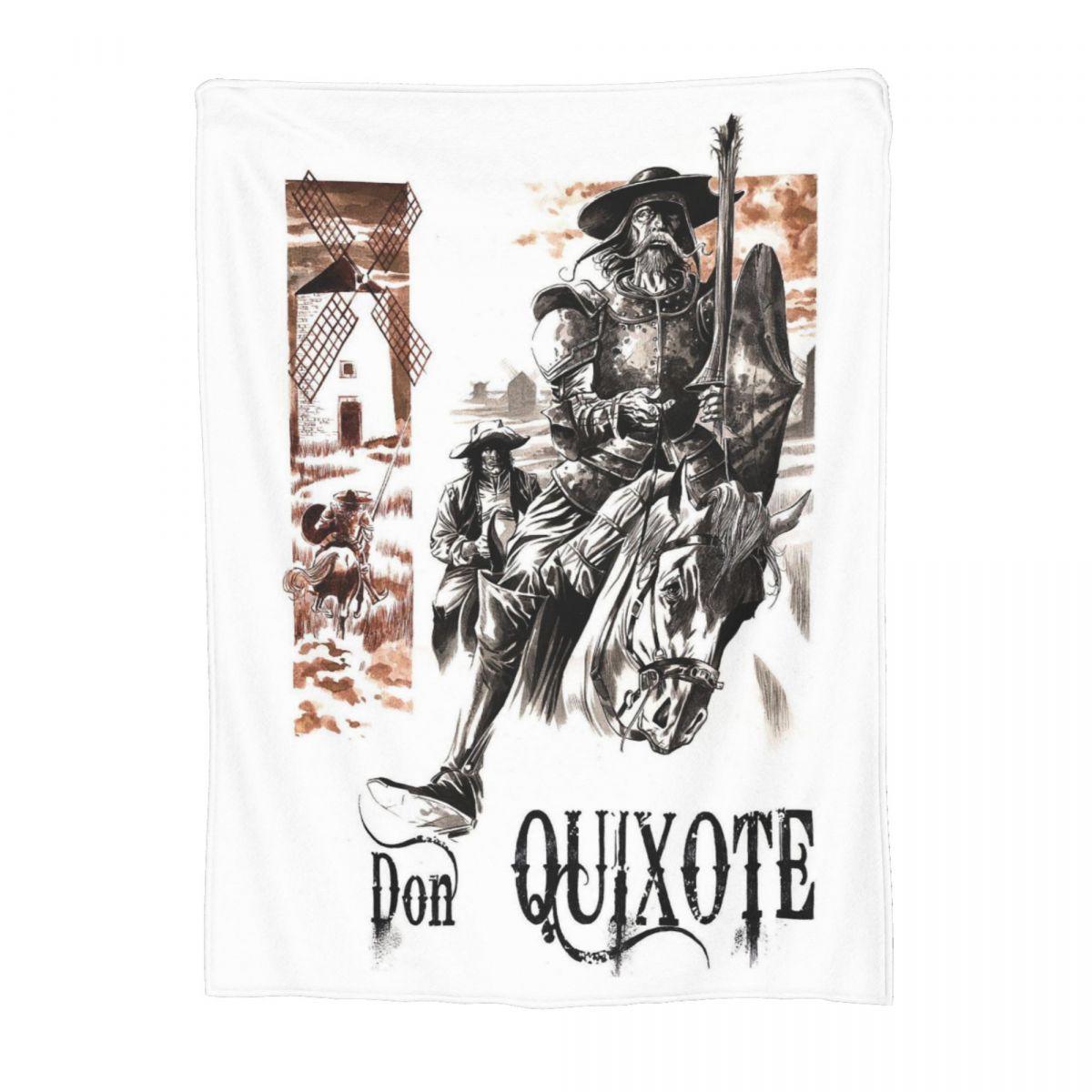 Don Quixote Blanket Fleece Sofa Throw Blanket Lightweight Throw Blankets for Home Bedroom Office Throws Bedspread Quilt 80x120cm