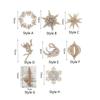 Glitter Christmas Hanging Ornament Champagne Wreath Decoration Xmas Tree Snowflake Pendant  Navidad