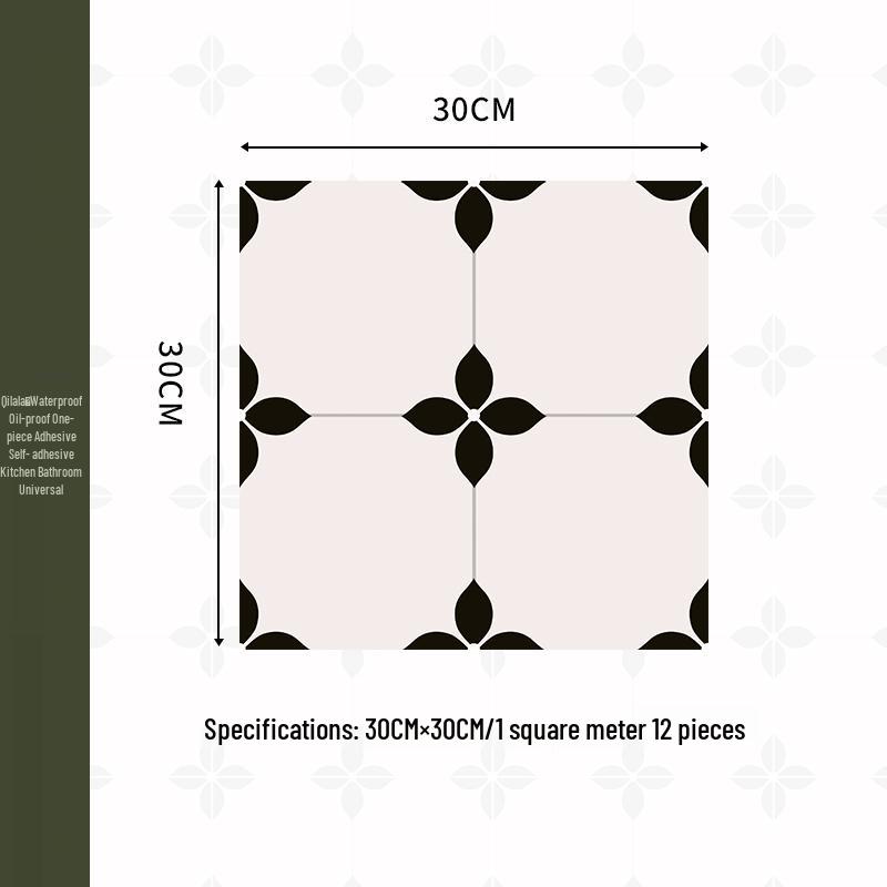 Waterproof Anti-slip Self-adhesive Bathroom & Kitchen Floor Tile Sticker
