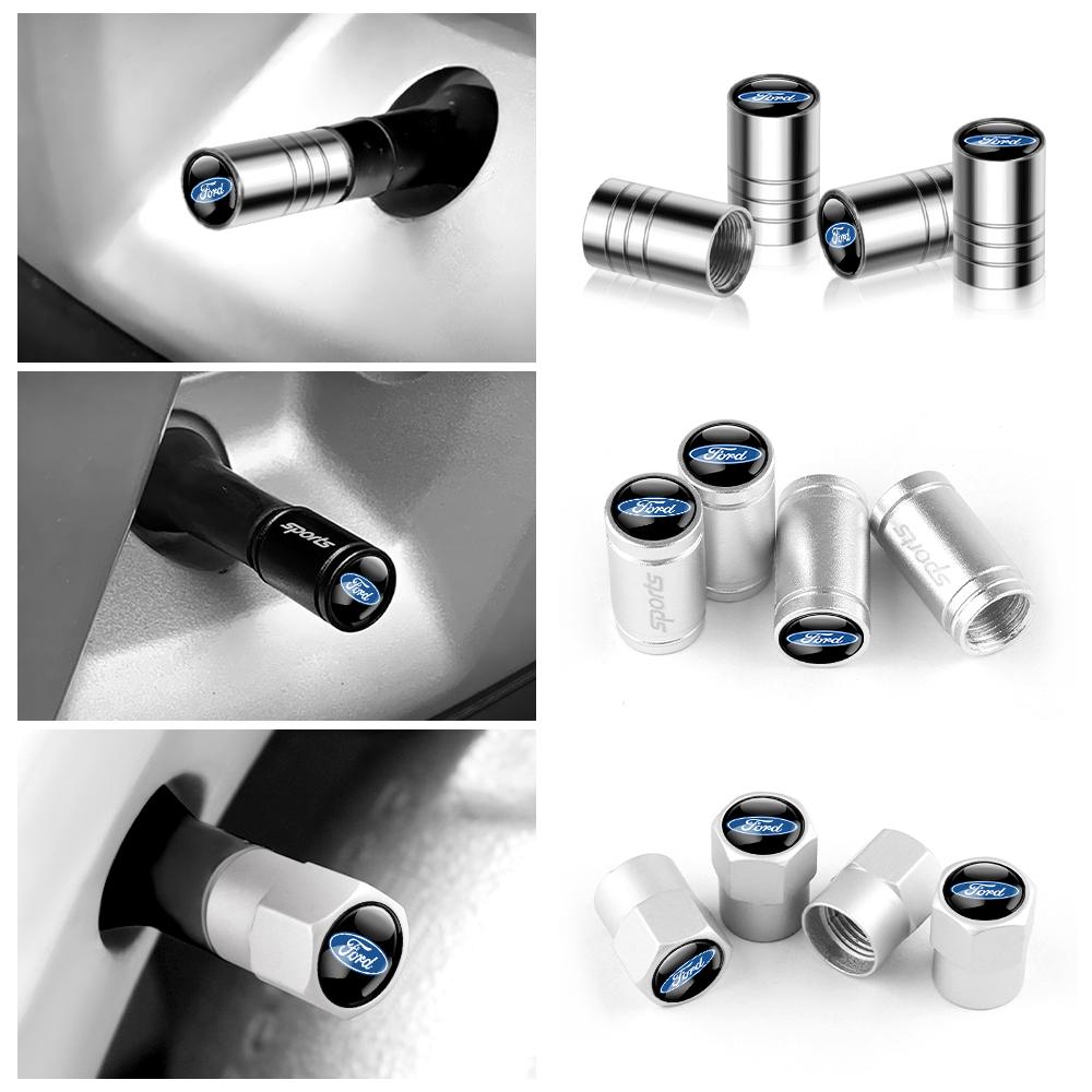 EZUP4 4set Metal Car Styling Wheel Tire Valve Air Stem Cap Covers For Ford Focus ST Ranger Mondeo Kuga Ecosport Fiesta Shelby Fusion