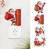Holiday Wall Sticker Christmas Santa Claus Switch Sticker, Light Decal for Xmas Holiday, Easy Peel Stick Removable Self-Adhesive Living Room