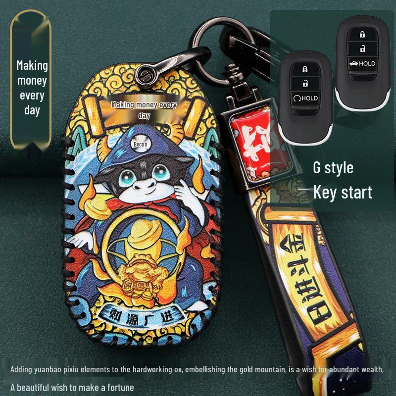 CRV Key Case for 11th Gen Accord, Civic, XRV, Haoying, & Xingge Remote Control Shell Buckle Set