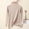 Women's Fashion Solid Colour Long Sleeve Fleece Thickened Top