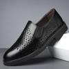 Fashion Designer New Platform Hollow Out Men's Loafers Fashion Leather Soft-soled Male Dress Shoes Casual Man Cow Leather Shoes Man