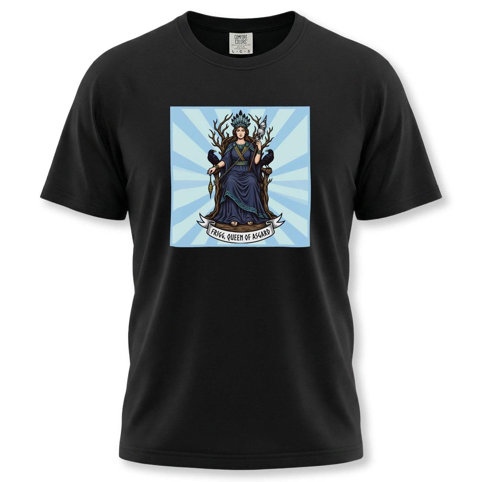 Frigg Queen of Asgard T-Shirt | Norse Mythology Goddess Ravens Unisex Tee S