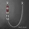 Metal Skull and Cross with Genuine Leather Pocket Chain Punk  Wallet Chain  Casual Fashion Body Jewelry Waist Chain