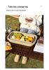 Portable Folding Picnic Basket with Large Capacity for Outdoor Camping and Car Trunk Storage