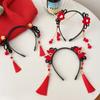 Pearl Bow Tassel Hanfu Hair Hoop Children's Headband Chinese Style Hair Band New Year Headress