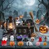 24Pcs Halloween Mini Resin Figures 24 Styles Miniature Pumpkin Skull Ghost Figurines to Hide Tiny Resin Animals for Halloween Party Favors Fairy