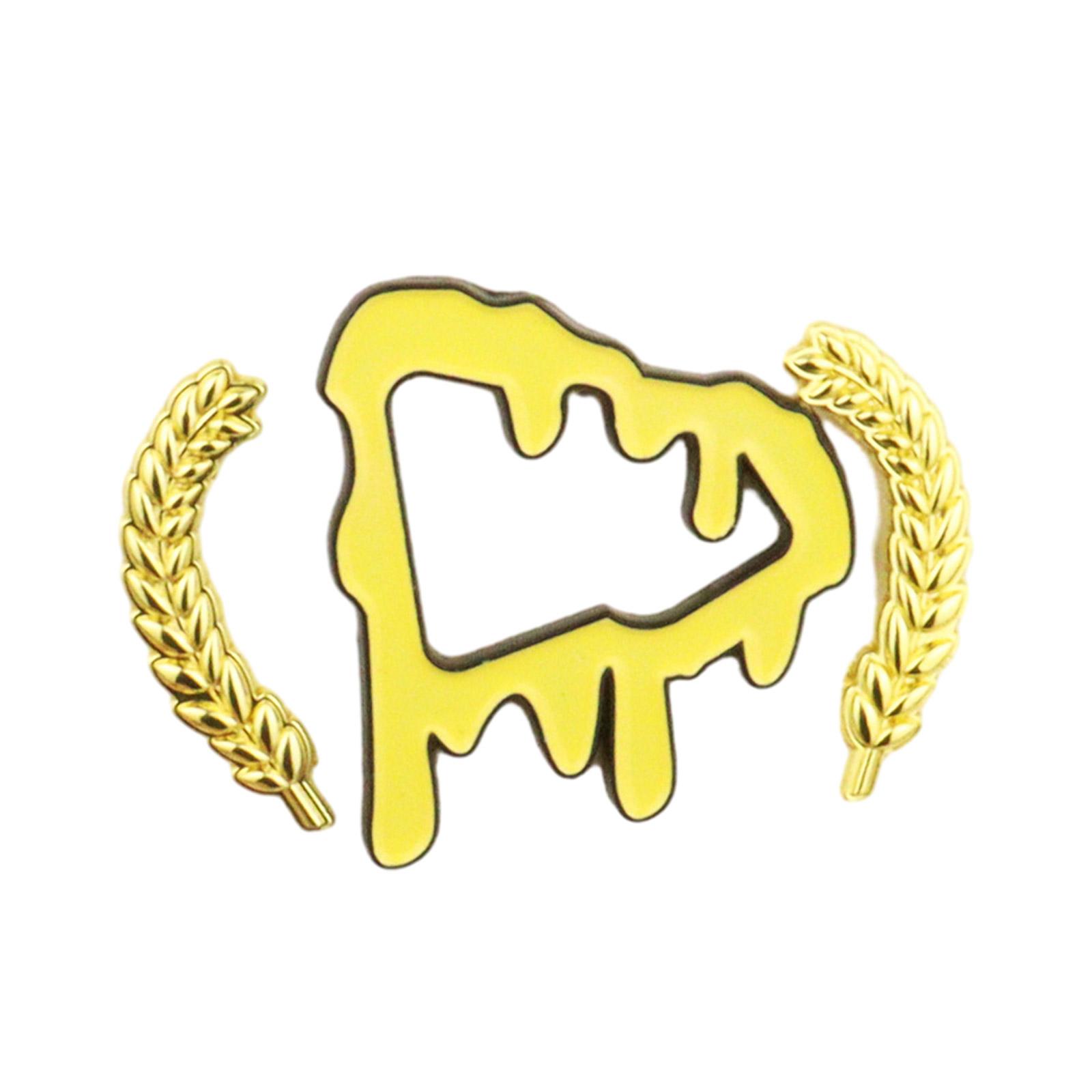 

Hat Pins Metal Baseball Cap Brooches Creative Wheat Ear Enamel Pin Clothing AccessoriesNon-Slip Cap Badge Decor D